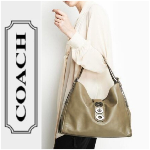 Coach Handbags - Coach Madison Triple Turnlock Carlyle Shoulder Bag Olive C1482-32325.
